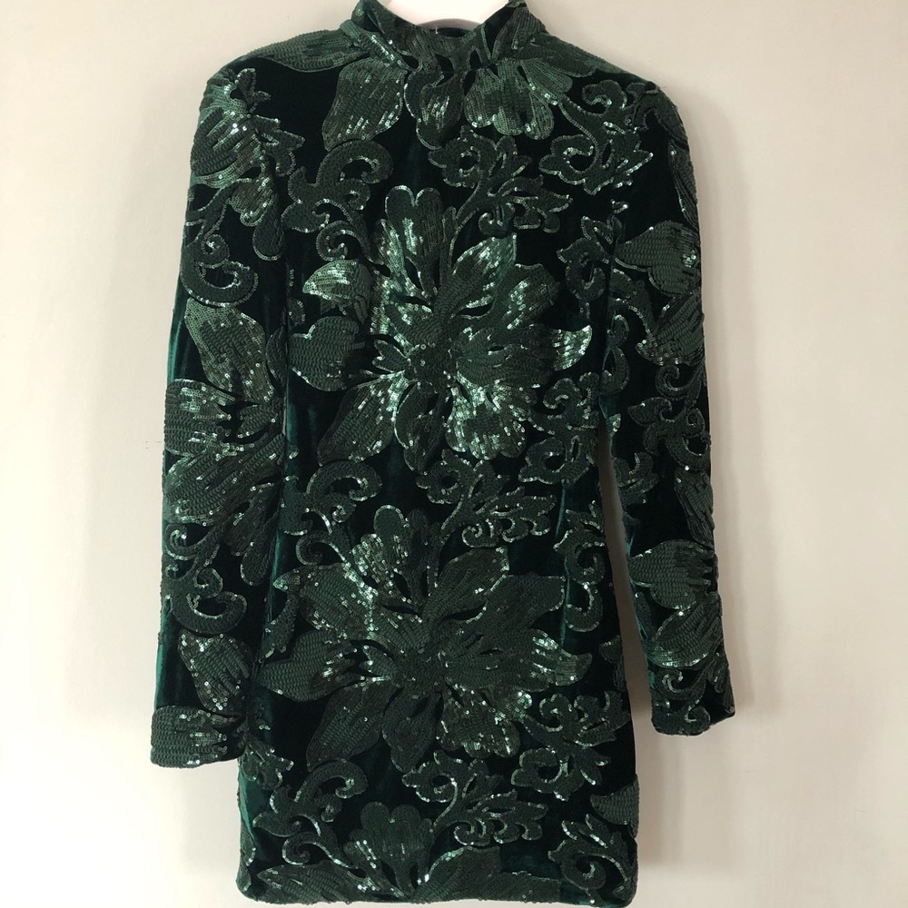 Green mini dress